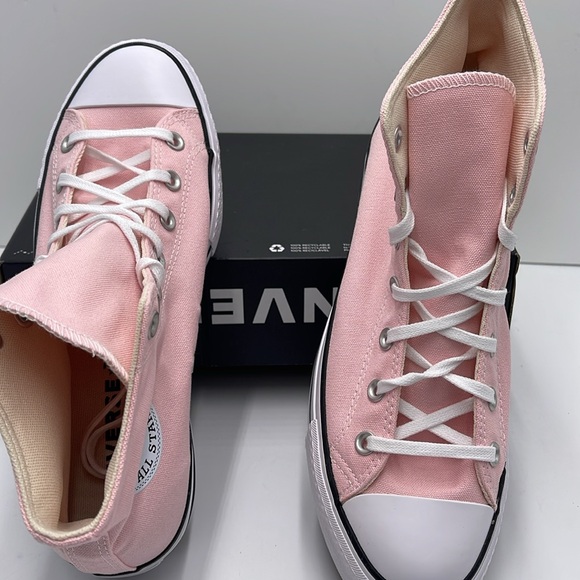 Converse WMNS CTAS LIFT HI DONUT GLAZE/WHITE/BLACK A06507F Platforms Sneakers - Picture 12 of 16